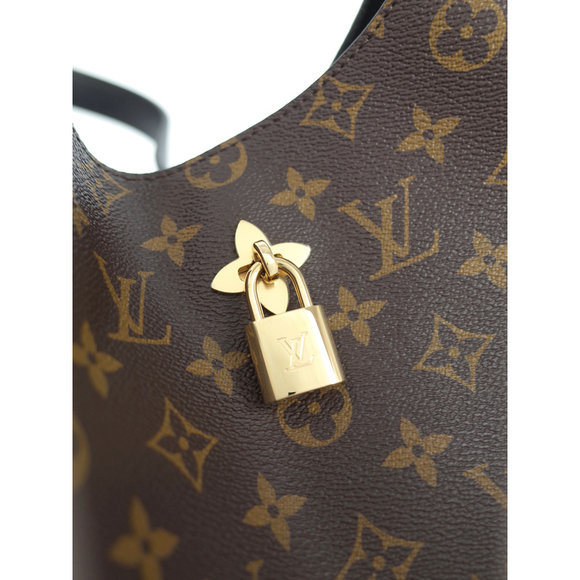Louis Vuitton Monogram Flower Hobo Shoulder Bag Noir Black - Picture 7 of 8